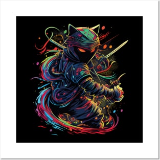 Get Your Ninja Cat T-Shirt and Express Your Style Posters and Art